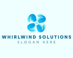 Whirlwind - Wind Fan Cooling logo design