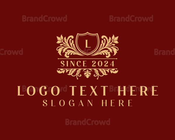 Stylish Decorative Shield Logo