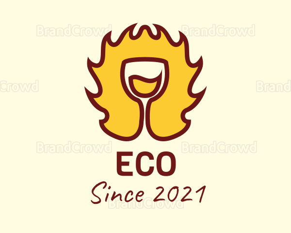 Fire Wine Glass Logo