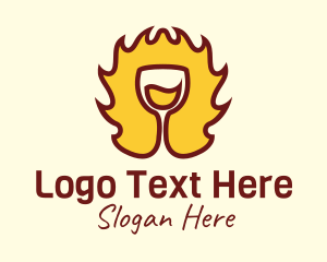 Fire Wine Glass Logo