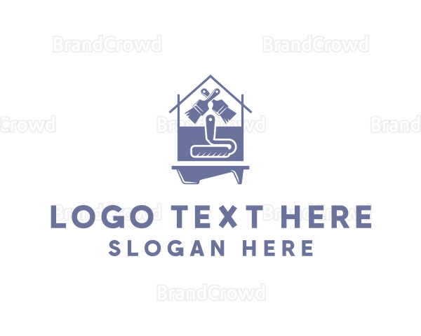 Home Improvement Paint Tools Logo