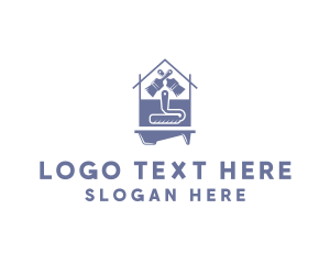 Contractor - Home Improvement Paint Tools logo design