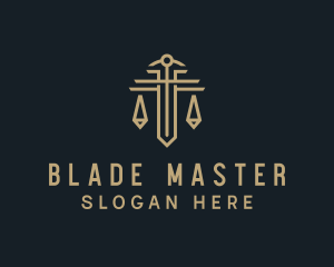 Sword - Paralegal Sword Scale logo design