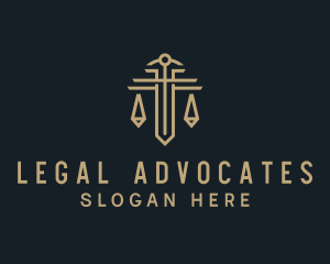 Paralegal Sword Scale logo design