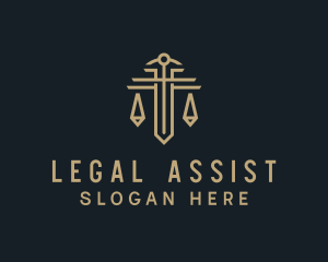 Paralegal - Paralegal Sword Scale logo design