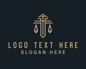 Legal - Paralegal Sword Scale logo design