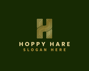 Luxury Maze Casino Letter H logo design