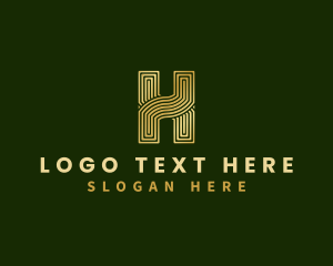 Multimedia - Luxury Maze Casino Letter H logo design