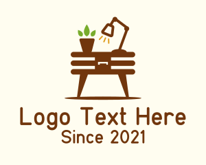 Home Furniture - Desk Lamp Table logo design