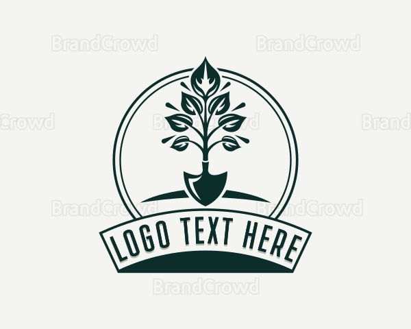 Shovel Plant Gardening Logo