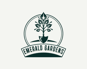 Shovel Plant Gardening logo design