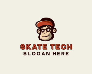 Snapback Sunglasses Monkey logo design