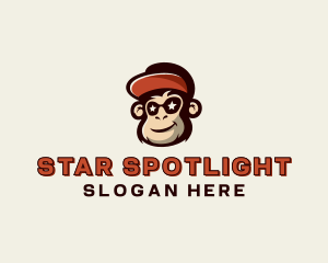 Snapback Sunglasses Monkey logo design