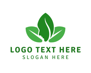 Green Feminine Leaf Logo