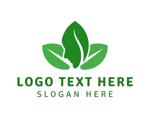 Vegan - Green Feminine Leaf logo design