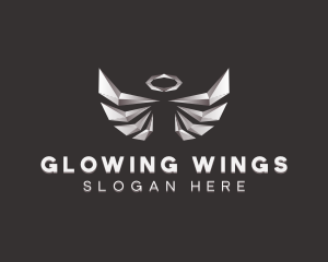 Angel Wings Halo logo design