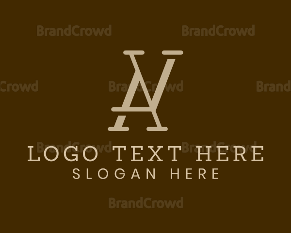 Elegant Professional Company Letter AV Logo