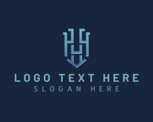 Security - Protection Security Shield Letter H logo design