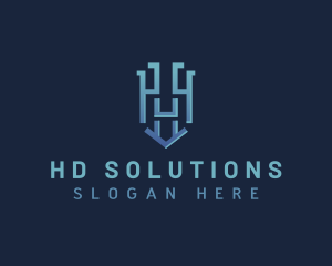 Protection Security Shield Letter H logo design