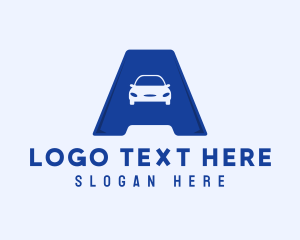 Transportation - Car Letter A logo design