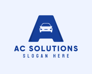 Car Letter A logo design