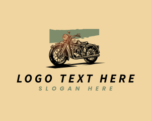 Wheels - Biker Motorcycle Rider logo design