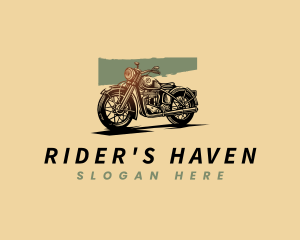 Biker Motorcycle Rider logo design