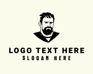 Mens Salon - Beard Barber Man logo design