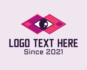 Visual - Geometric Eye Surveillance logo design