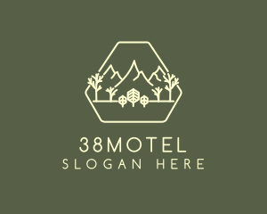 Monoline Forestry Travel logo design