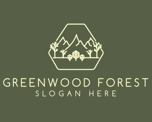 Monoline Forestry Travel logo design