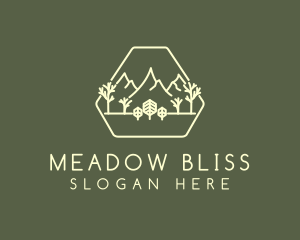 Meadow - Monoline Forestry Travel logo design