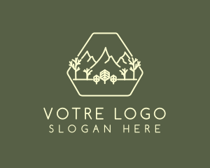 Outline - Monoline Forestry Travel logo design