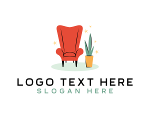 Houseplant - Chair Furniture Decor logo design