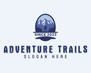 Adventure Mountain Backpacker logo design