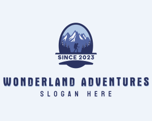 Adventure Mountain Backpacker logo design