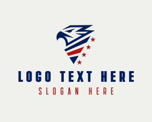 Stars And Stripes - Eagle Bird Air Force logo design