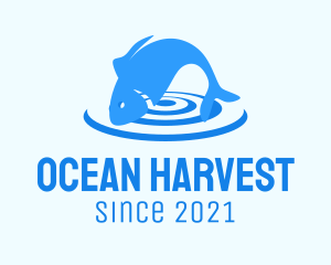 Aquaculture - Blue Water Fish logo design