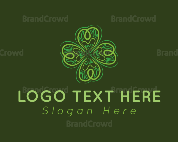 Green Leaf Clover Logo