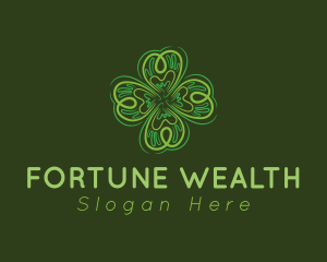 Fortune - Green Leaf Clover logo design