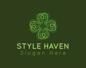 Good Luck - Green Leaf Clover logo design