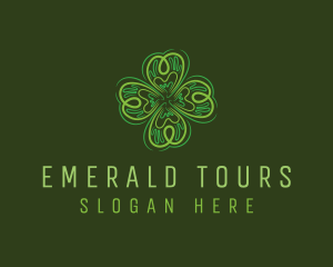 Ireland - Green Leaf Clover logo design