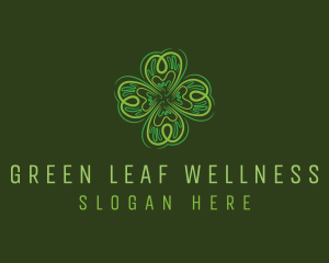 Green Leaf Clover logo design