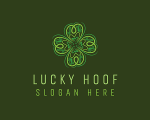 Green Leaf Clover logo design