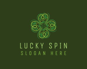 Green Leaf Clover logo design