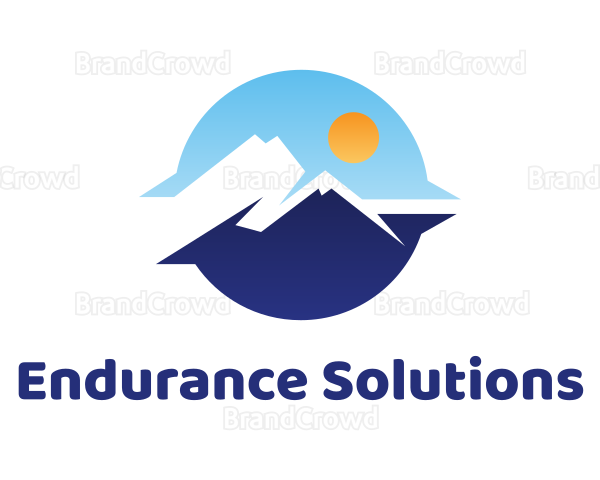 Blue Sunrise Mountain View Logo