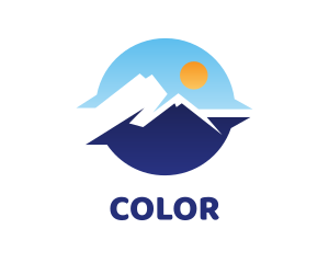 Blue Sunrise Mountain View Logo