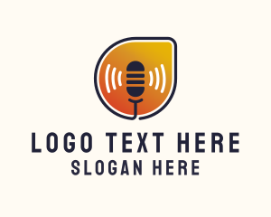 Mic - Podcaster Mic Sound logo design