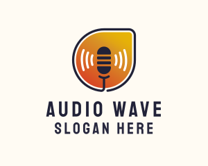Sound - Podcaster Mic Sound logo design