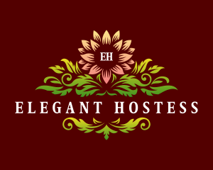 Elegant Dahlia Flower logo design